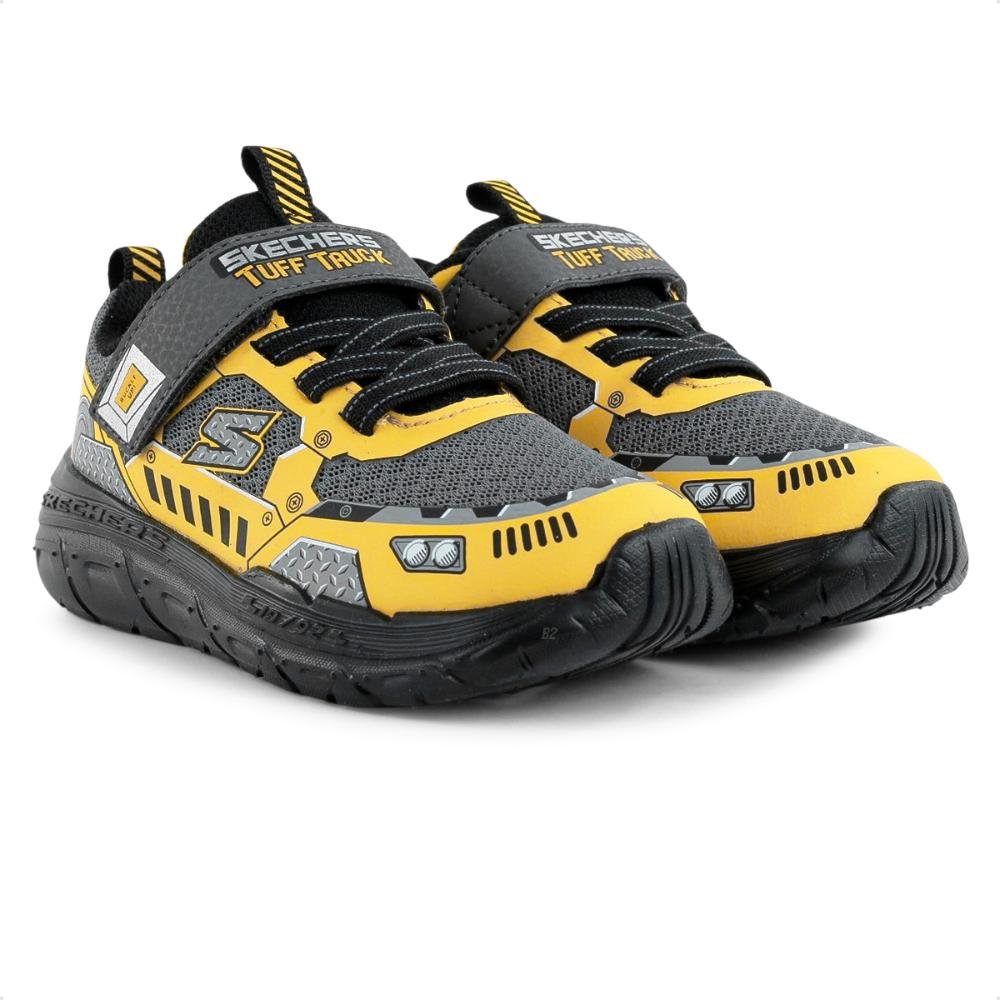 Tênis Skechers Tracks Infantil Cinza/Amarelo 3