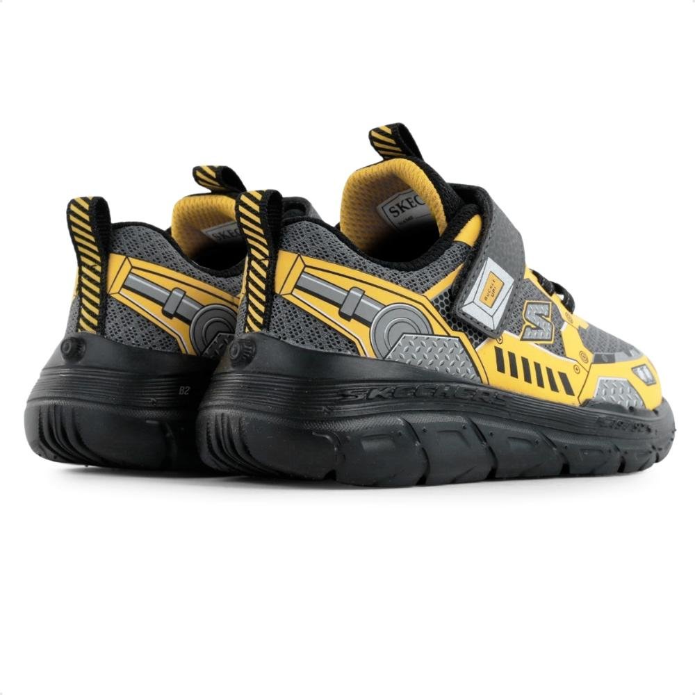 Tênis Skechers Tracks Infantil Cinza/Amarelo 5