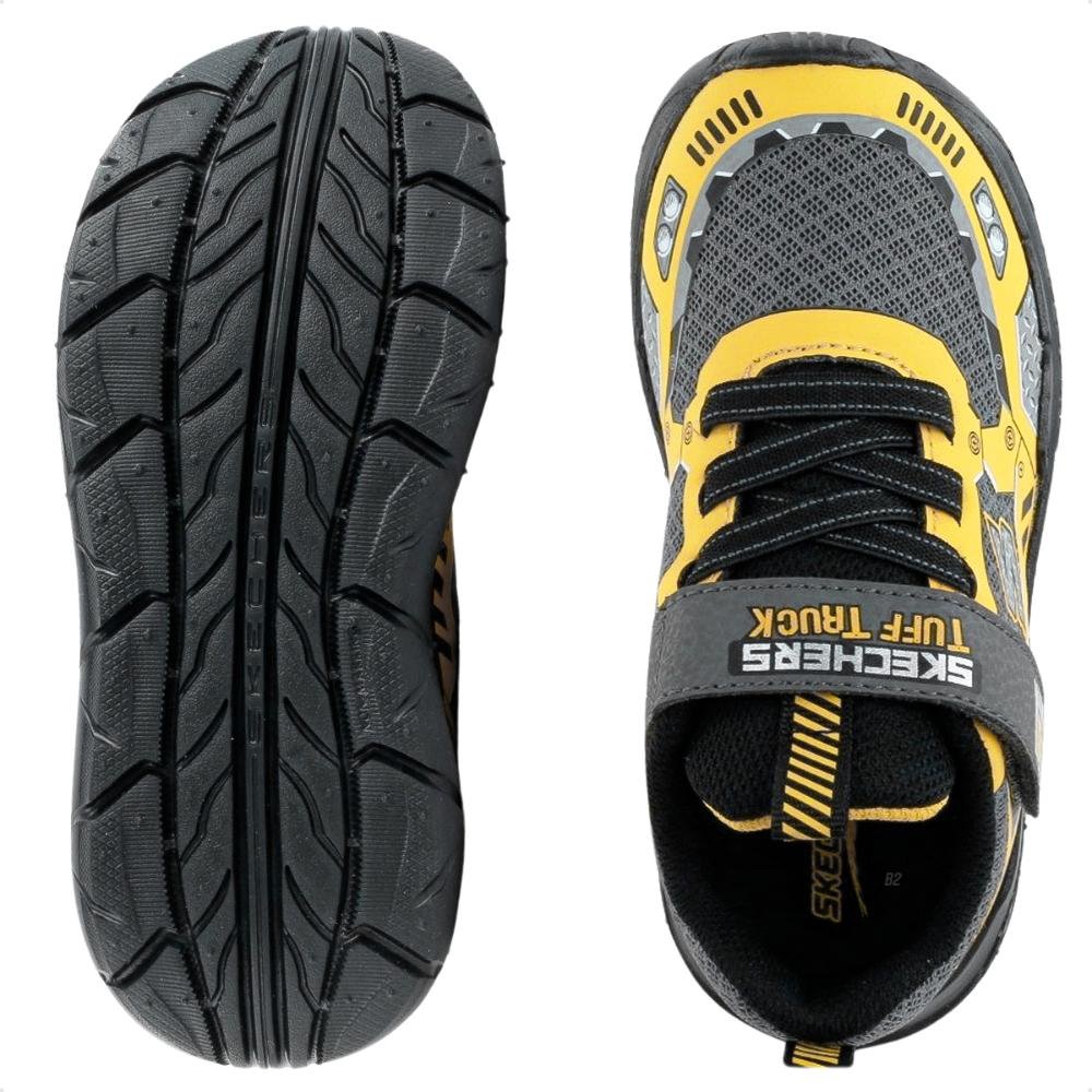 Tênis Skechers Tracks Infantil Cinza/Amarelo 6