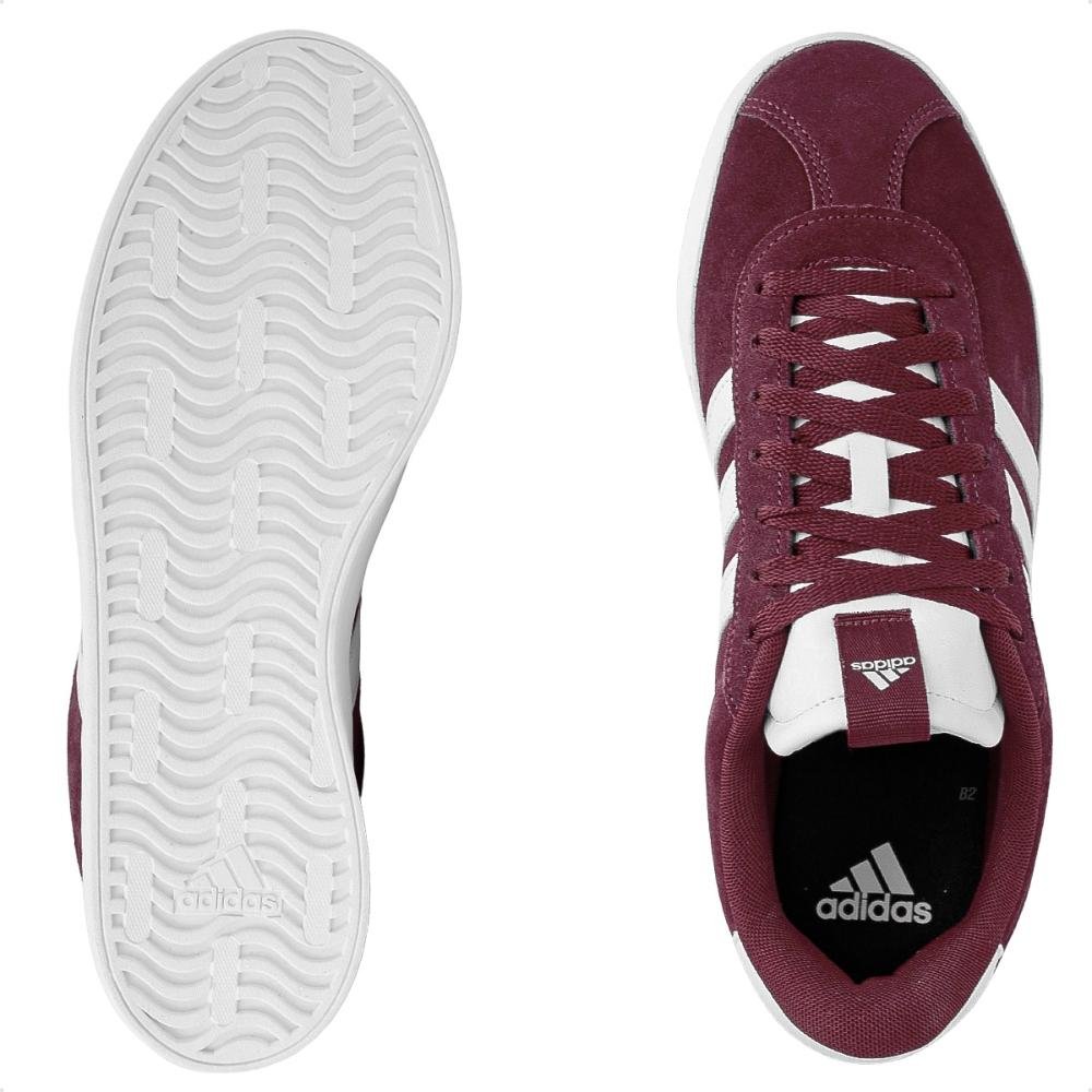 Tênis Adidas VL Court 3.0 Masculino Bordô/Branco 6