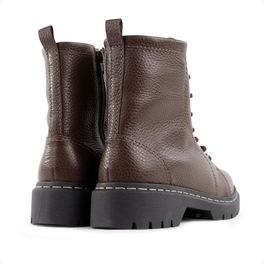 Bota Coturno Usaflex Salto Plataforma Feminino Marrom 4