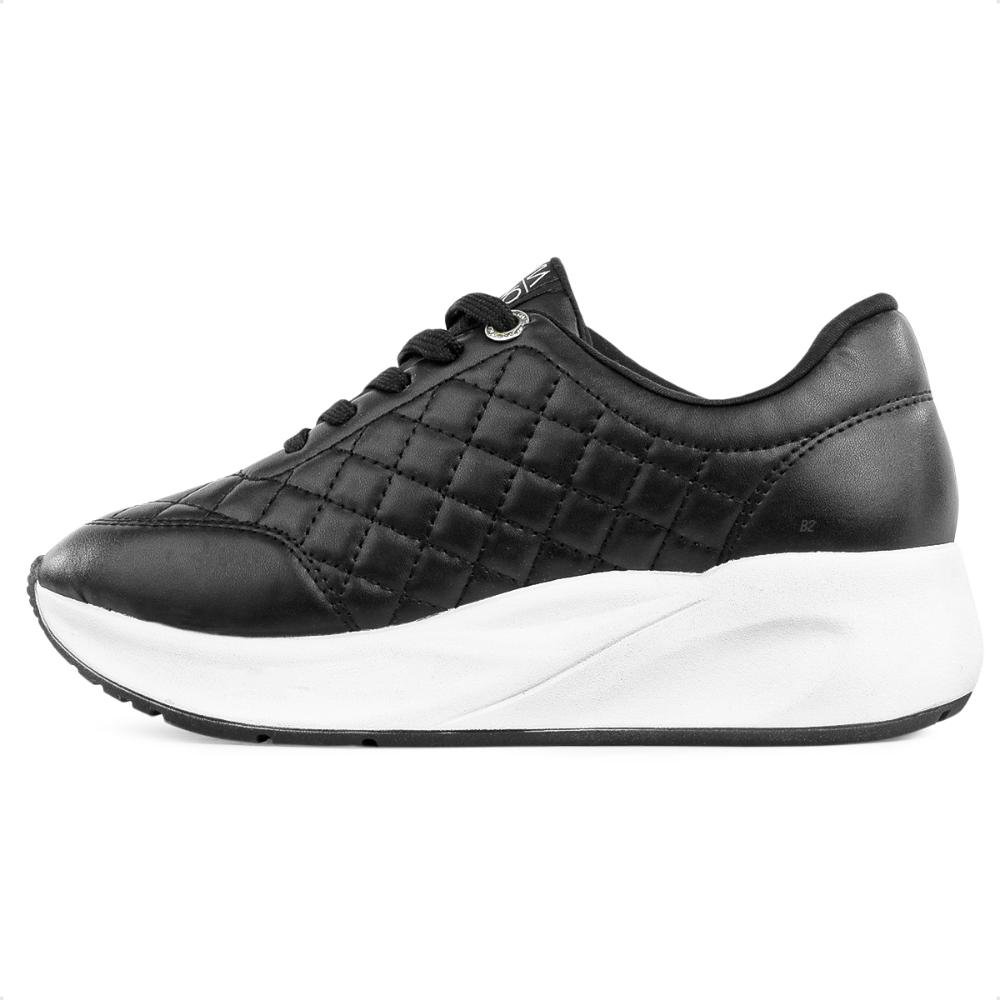 Tênis Via Uno Moda Plataforma Feminino Preto 2