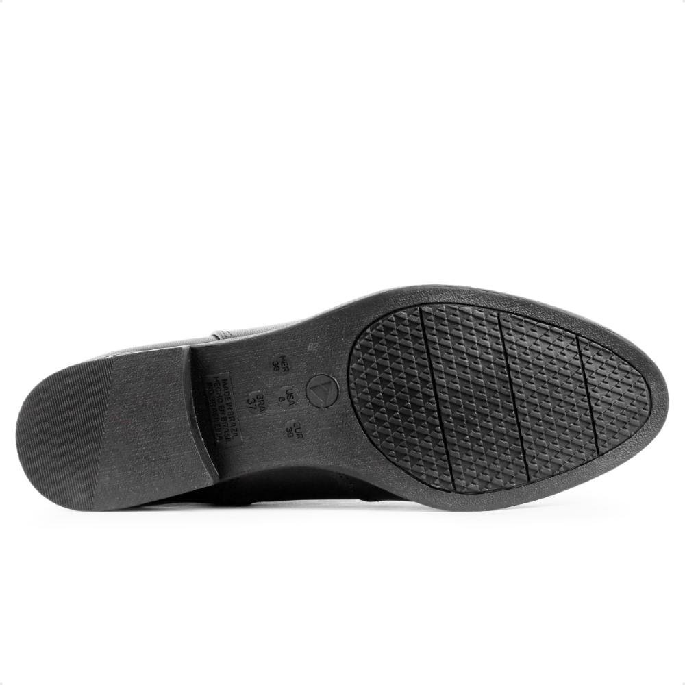 Bota Via Uno Cano Curto Salto Baixo Feminina Preto 6