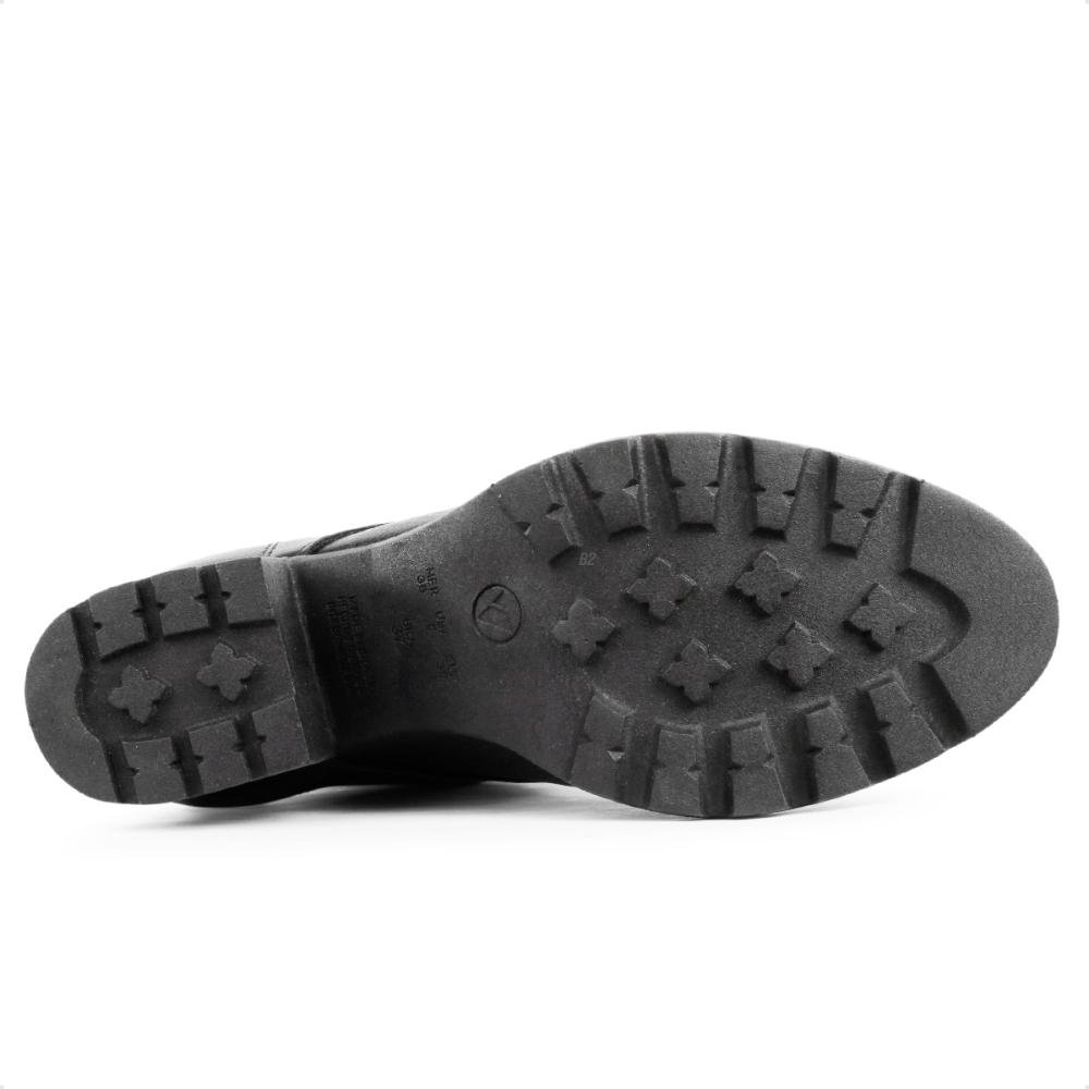Bota Via Uno Cano Médio Salto Bloco Feminina Preto 6
