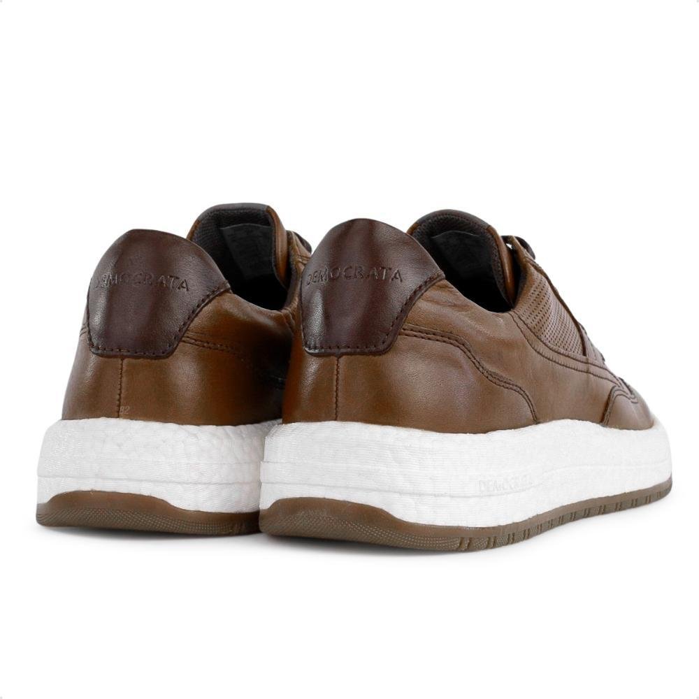 Sapatênis Democrata Denim Drake Pulse Masculino Marrom/Branco 3