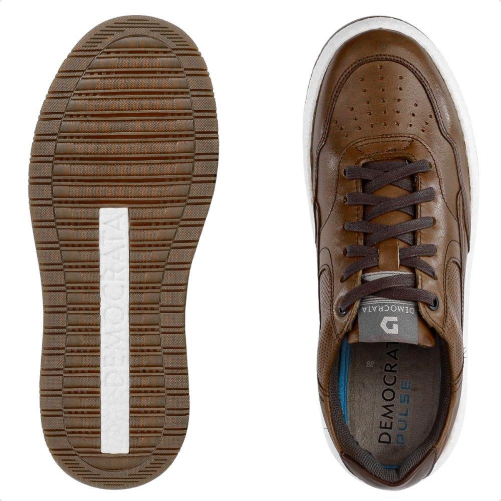 Sapatênis Democrata Denim Drake Pulse Masculino Marrom/Branco 5