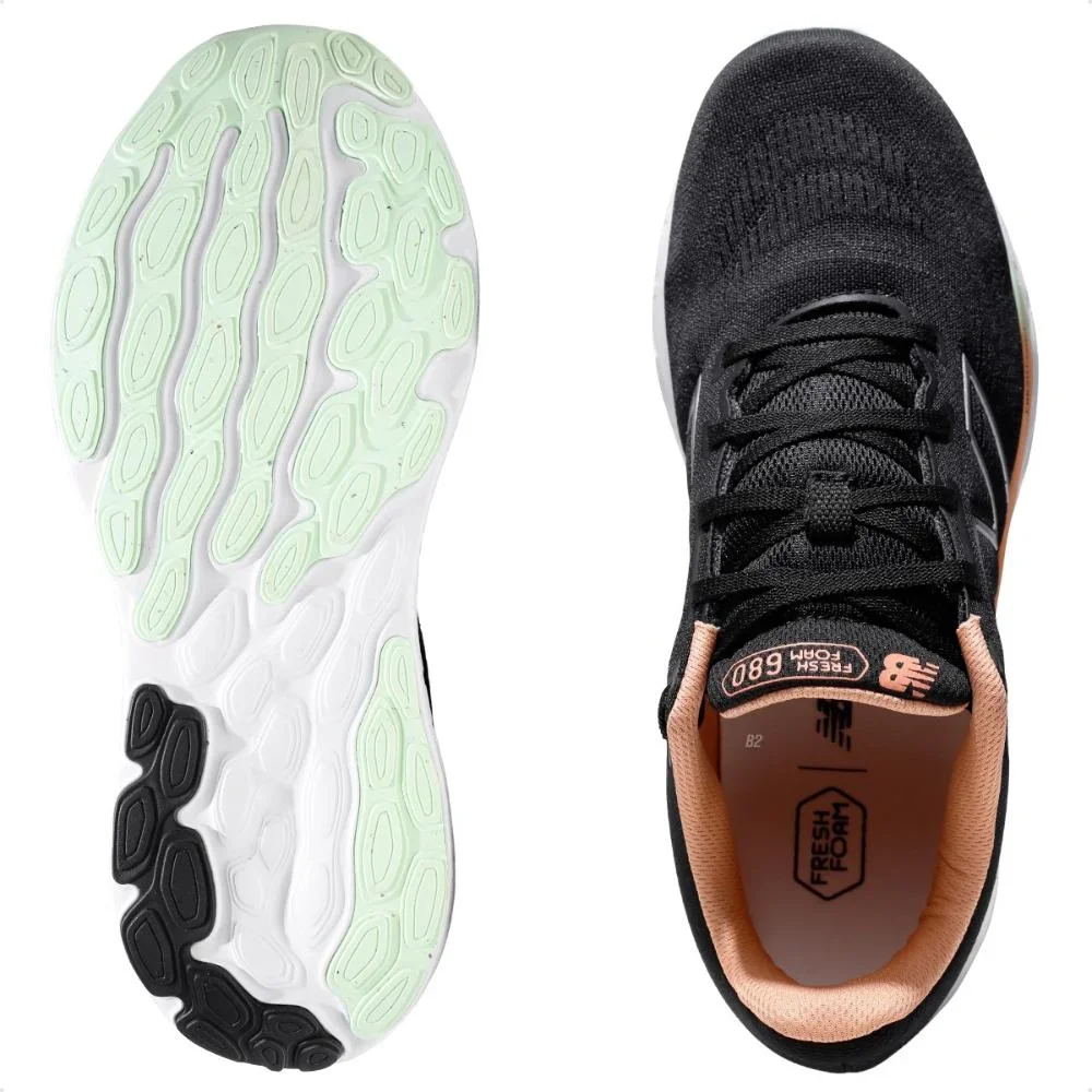 Tênis New Balance 680 V8 Feminino Preto/Coral 3