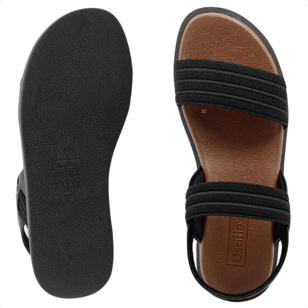 Sandália Usaflex Elástico Feminina Preto 6