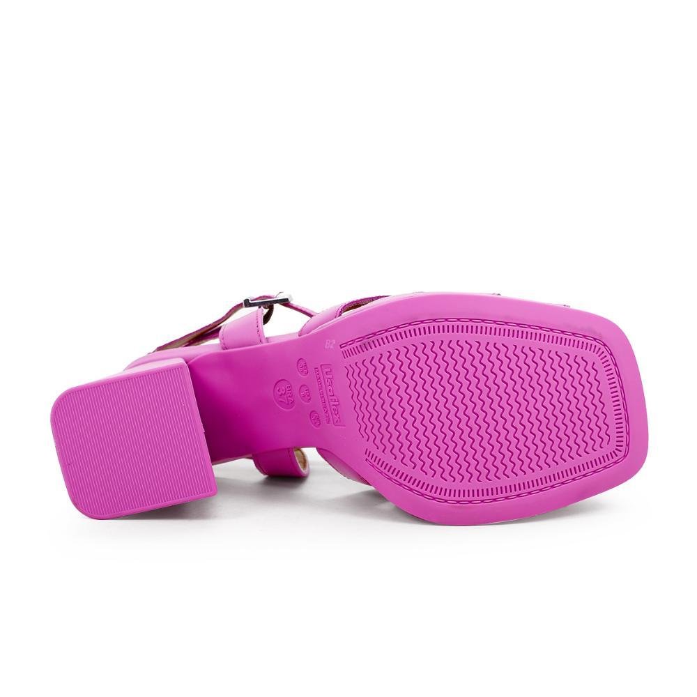 Sandália Usaflex Salto Bloco Feminino Rosa 6
