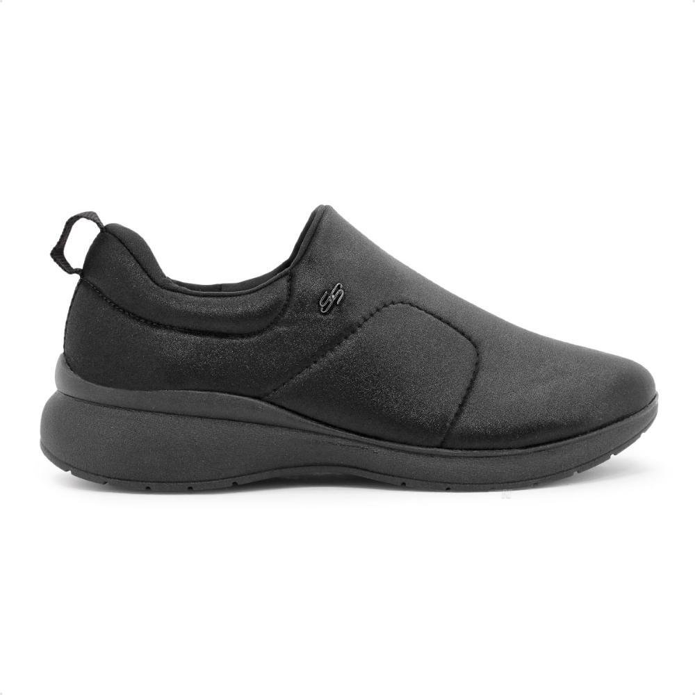 Tênis Usaflex Elastano Feminino Preto 1