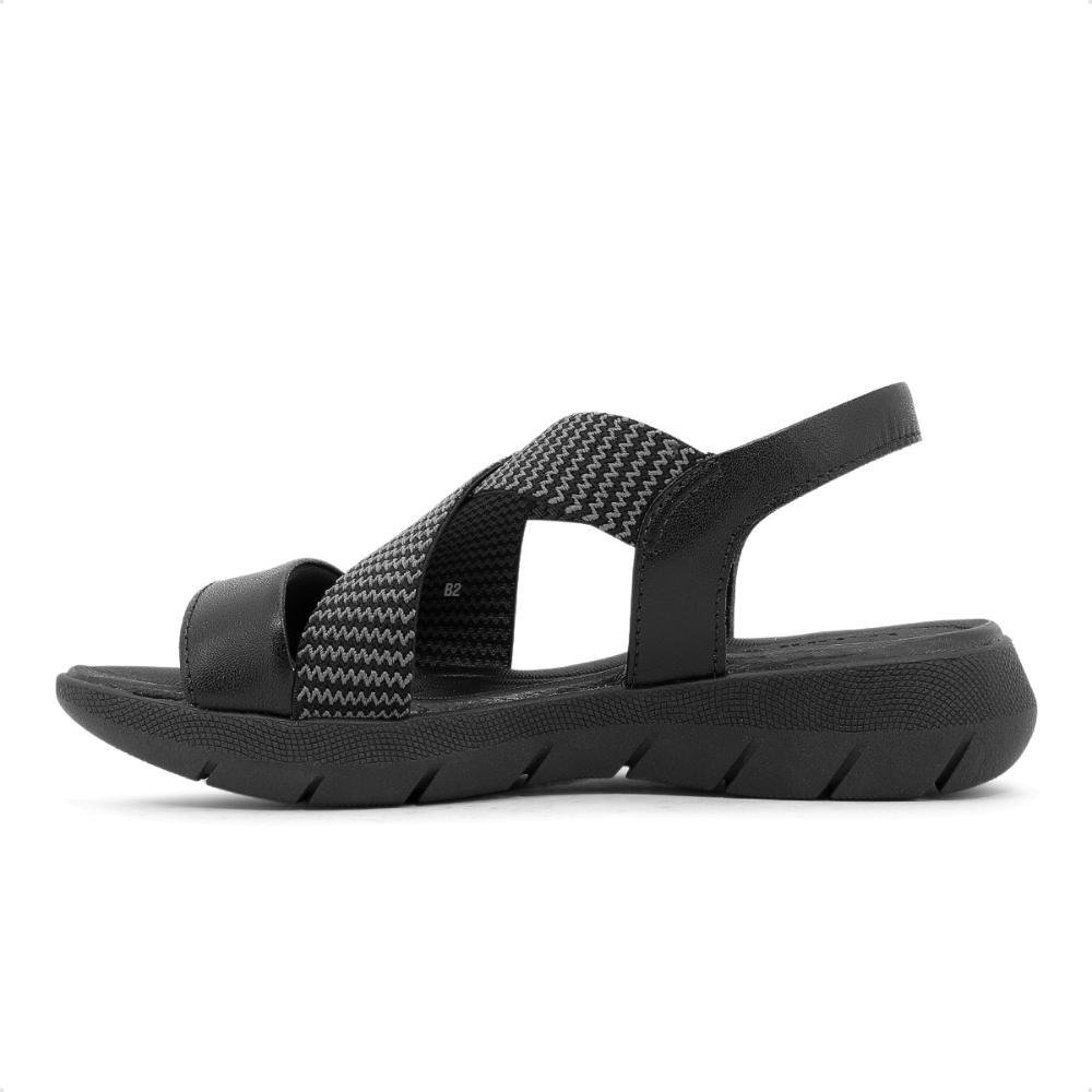 Sandália Usaflex Plataforma Elástico Feminina Preto 2