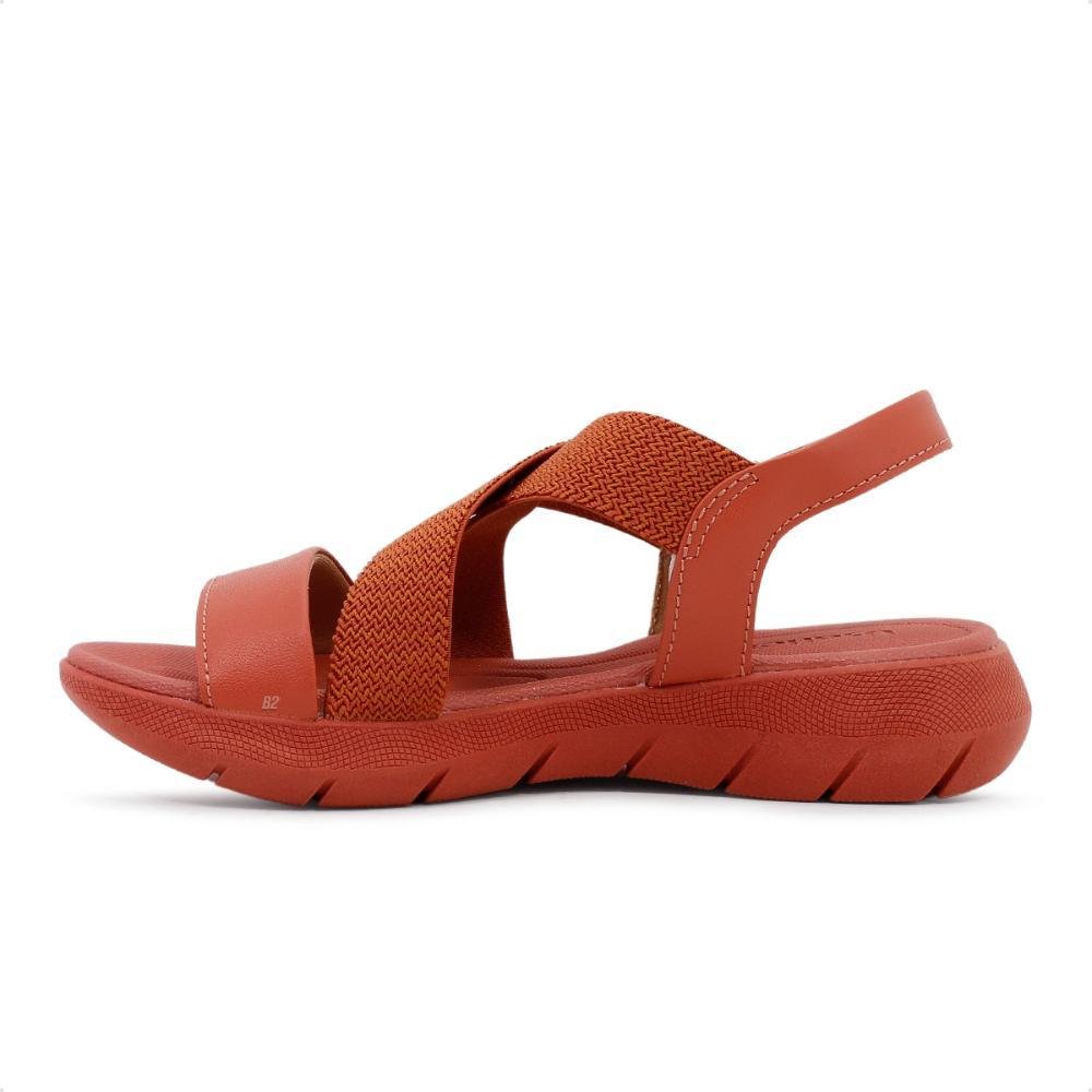 Sandália Usaflex Plataforma Elástico Feminina Marrom 2