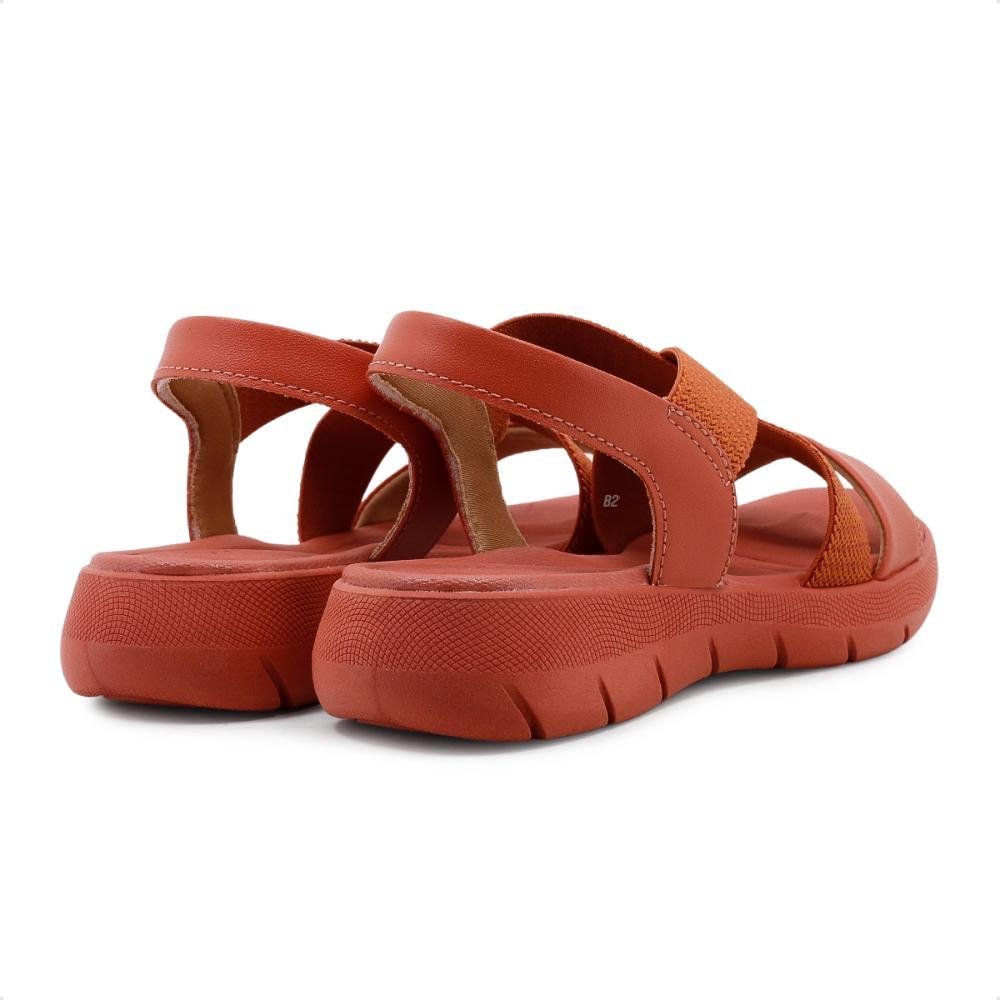 Sandália Usaflex Plataforma Elástico Feminina Marrom 5