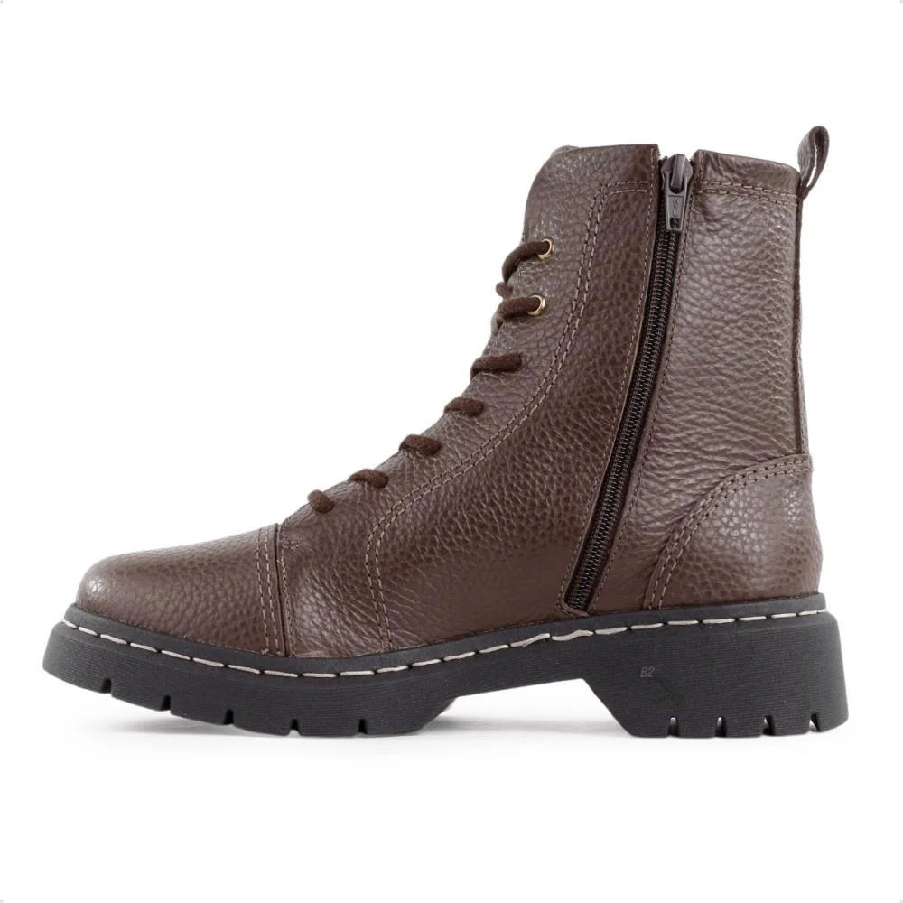 Bota Coturno Usaflex Salto Plataforma Feminino Marrom 2