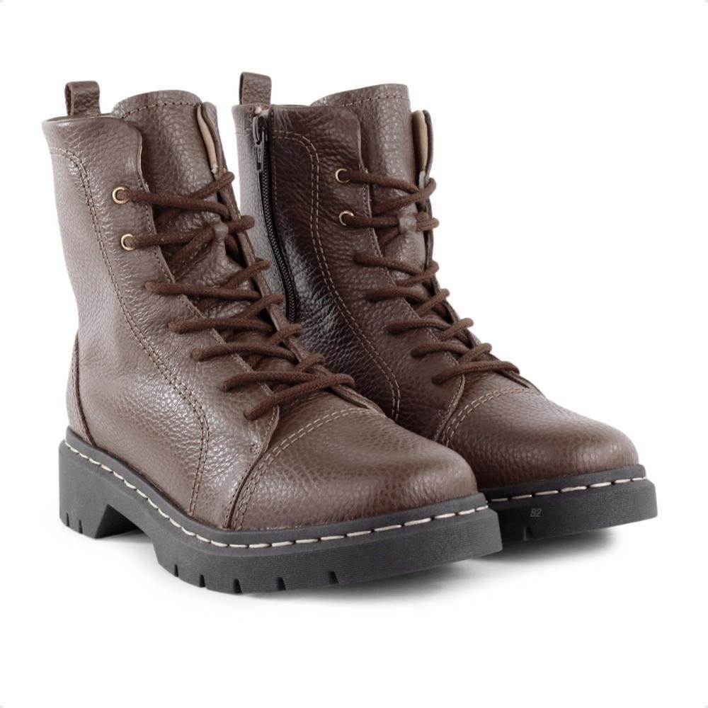 Bota Coturno Usaflex Salto Plataforma Feminino Marrom 3