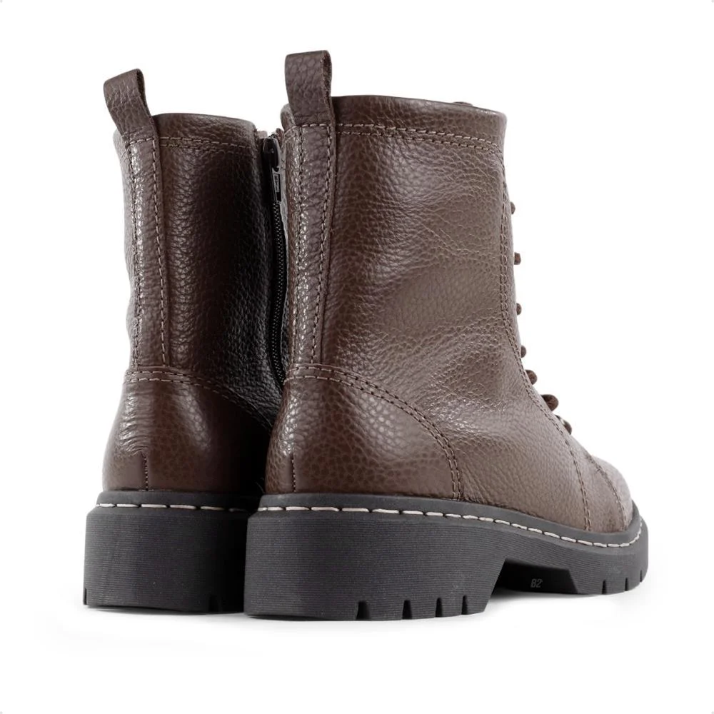 Bota Coturno Usaflex Salto Plataforma Feminino Marrom 4
