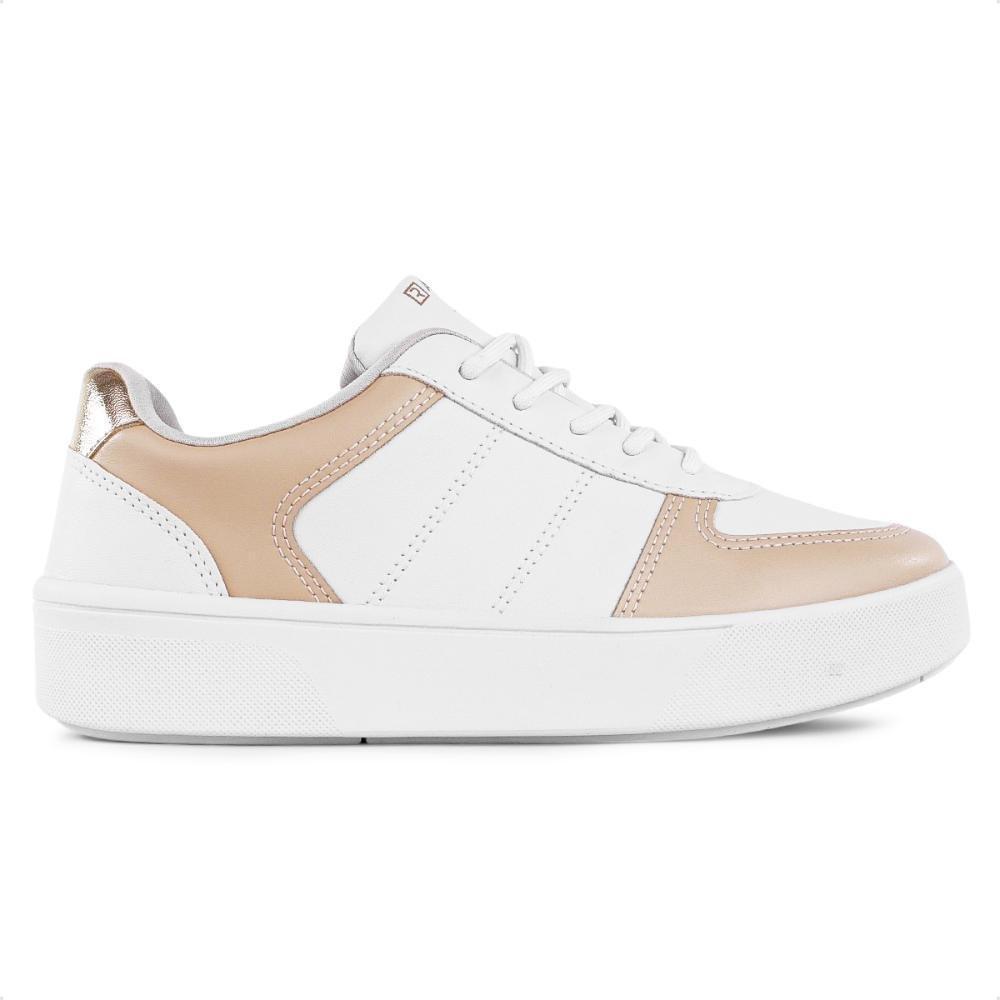 Tênis Ramarim Casual Cadarço Feminino Branco/Rosa 1