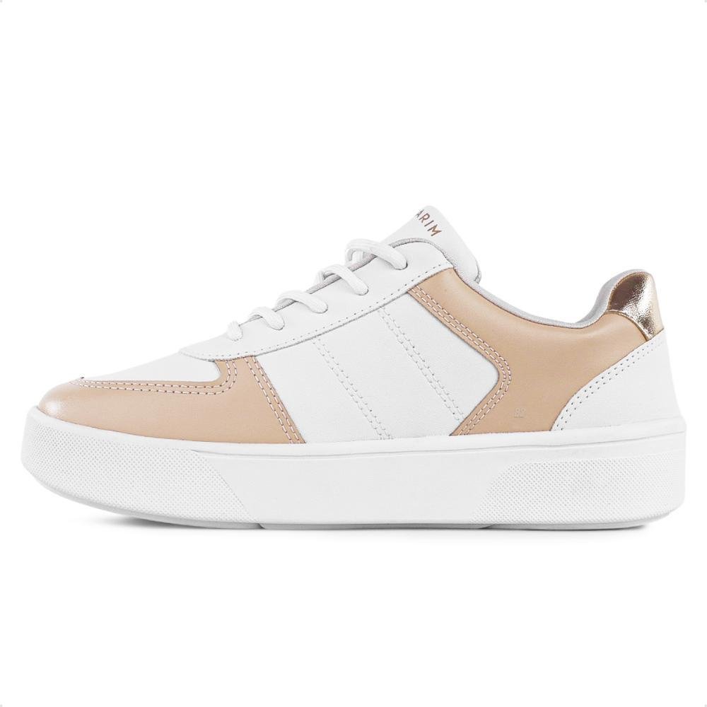 Tênis Ramarim Casual Cadarço Feminino Branco/Rosa 2