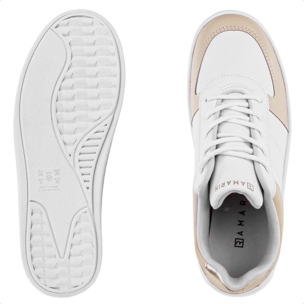 Tênis Ramarim Casual Cadarço Feminino Branco/Rosa 6