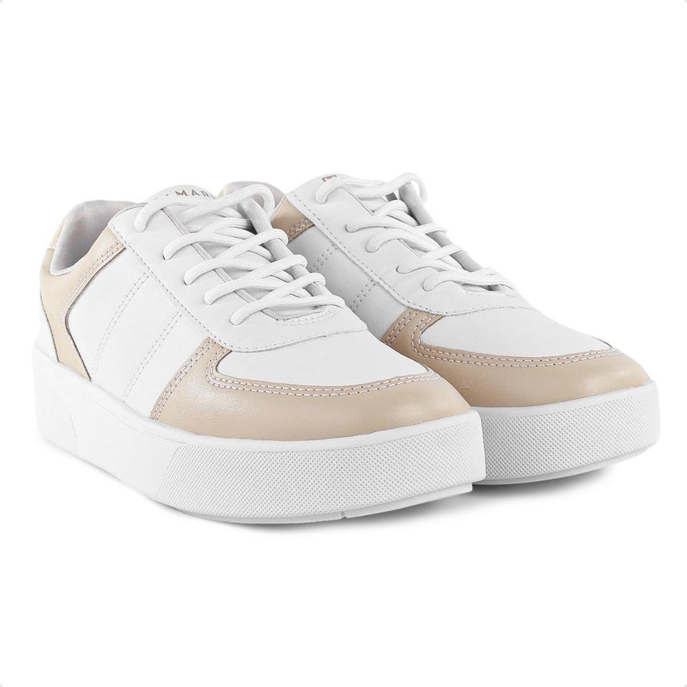Tênis Ramarim Casual Cadarço Feminino Branco/Rosa 3