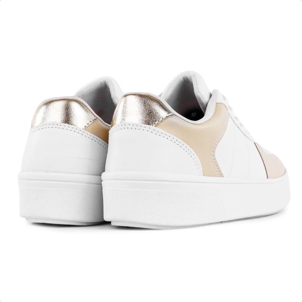 Tênis Ramarim Casual Cadarço Feminino Branco/Rosa 5