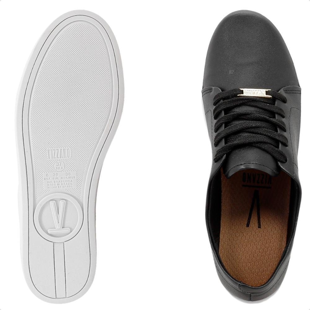 Tênis Vizzano Básico Casual Feminino Preto/Branco 6