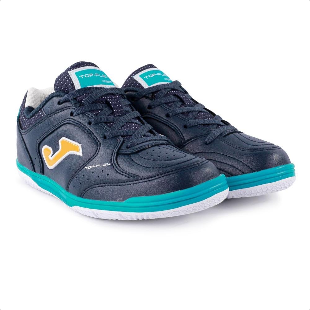Chuteira Futsal Joma Top Flex JR Marinho/Amarelo 3