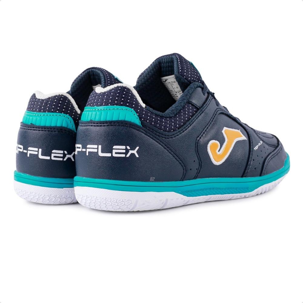 Chuteira Futsal Joma Top Flex JR Marinho/Amarelo 5