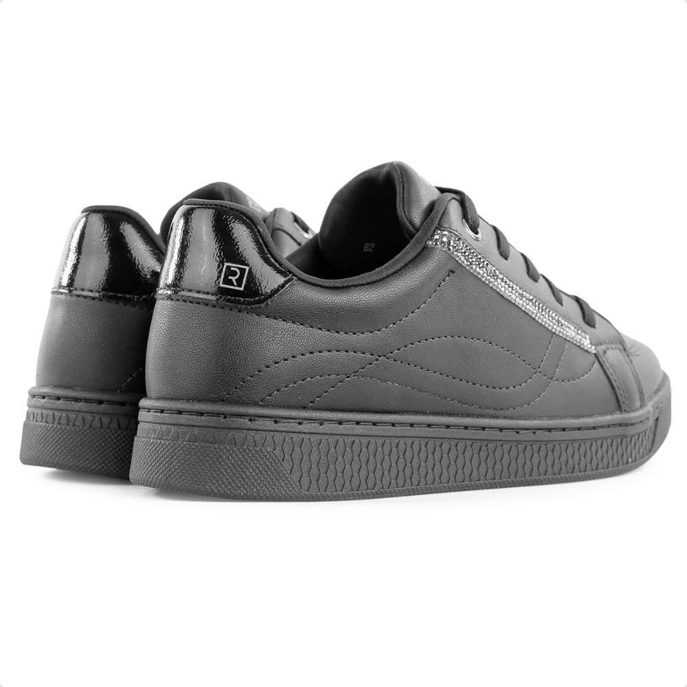 Tenis Ramarim Casual Strass Feminino Preto/Prata 5