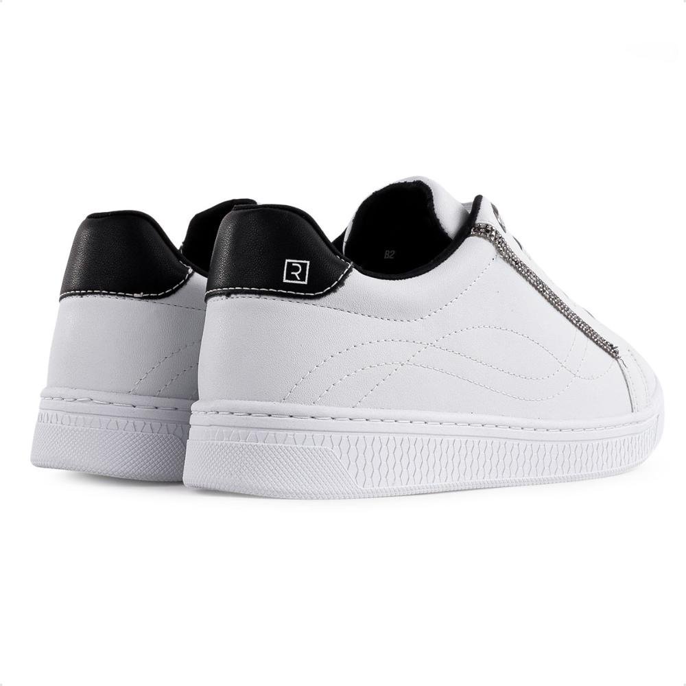 Tenis Ramarim Casual Strass Feminino Branco/Preto 5