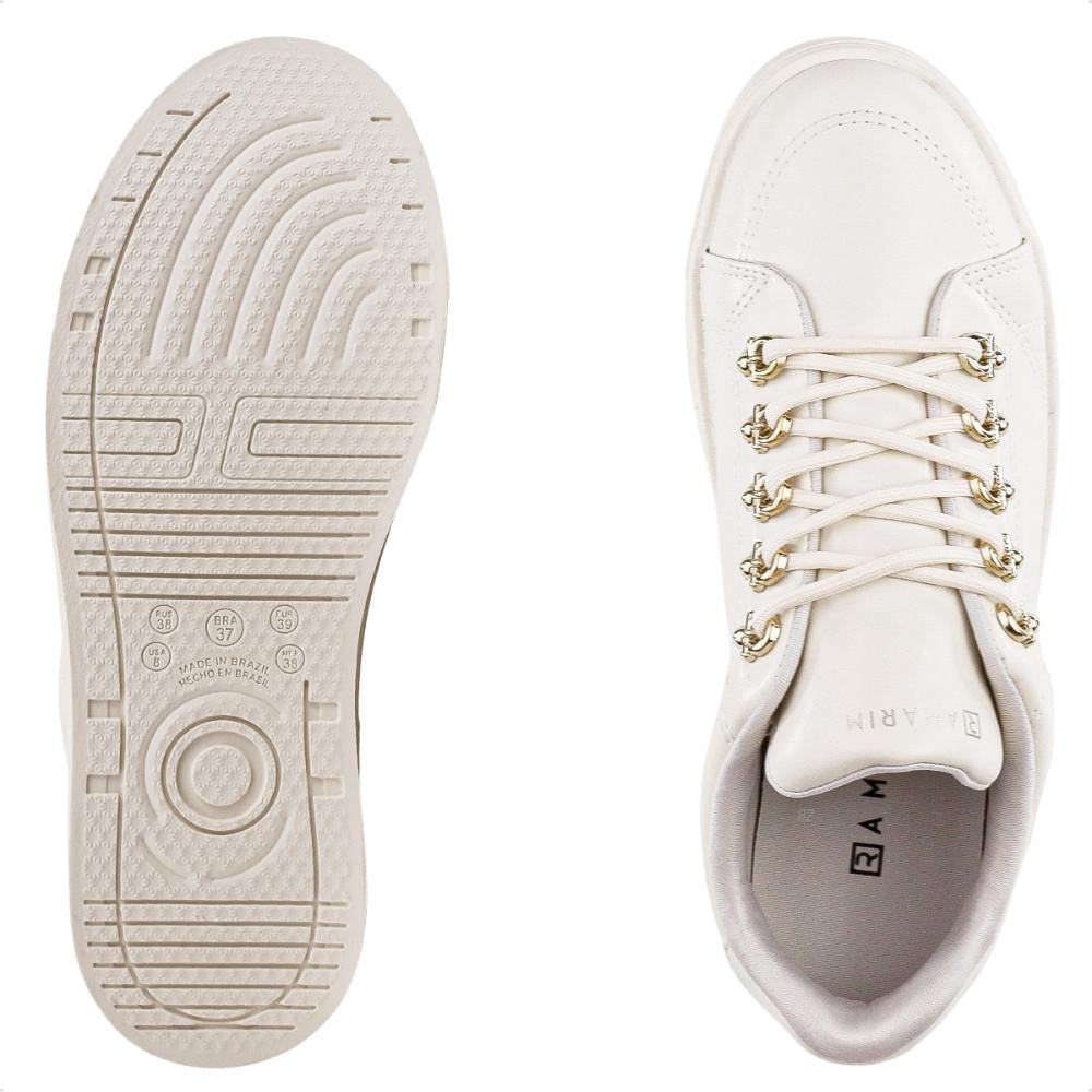 Tenis Ramarim Casual Cadarço Feminino Branco 6