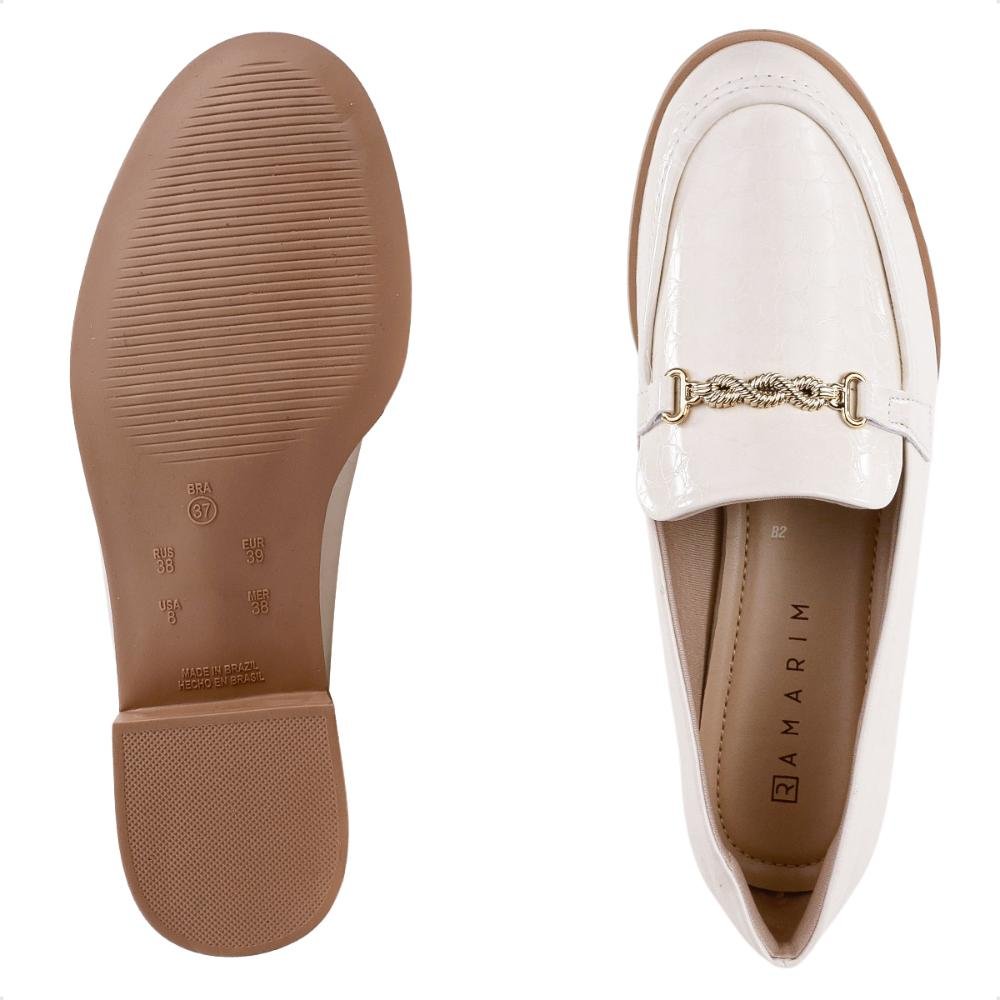 Mocassim Ramarim Casual Feminino Branco 6