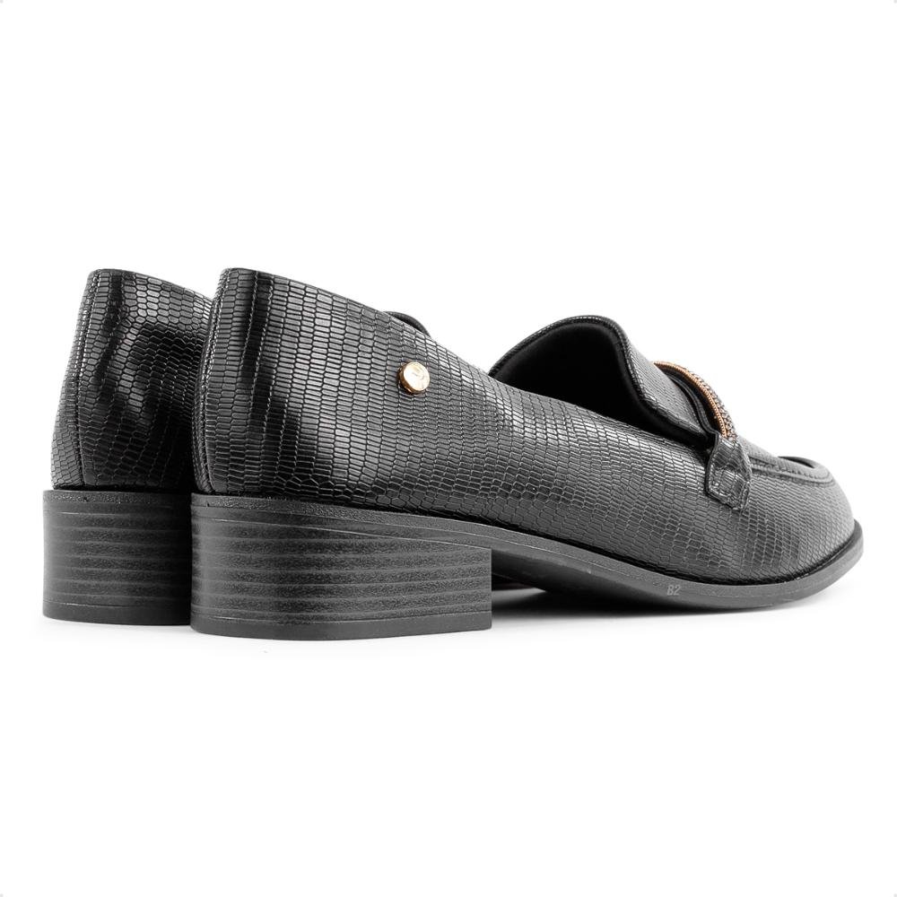 Mocassim Ramarim Strass Feminino Preto 5