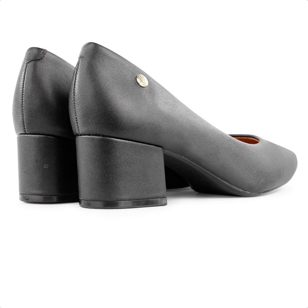 Scarpin Vizzano Salto Médio Bico Fino Preto 5