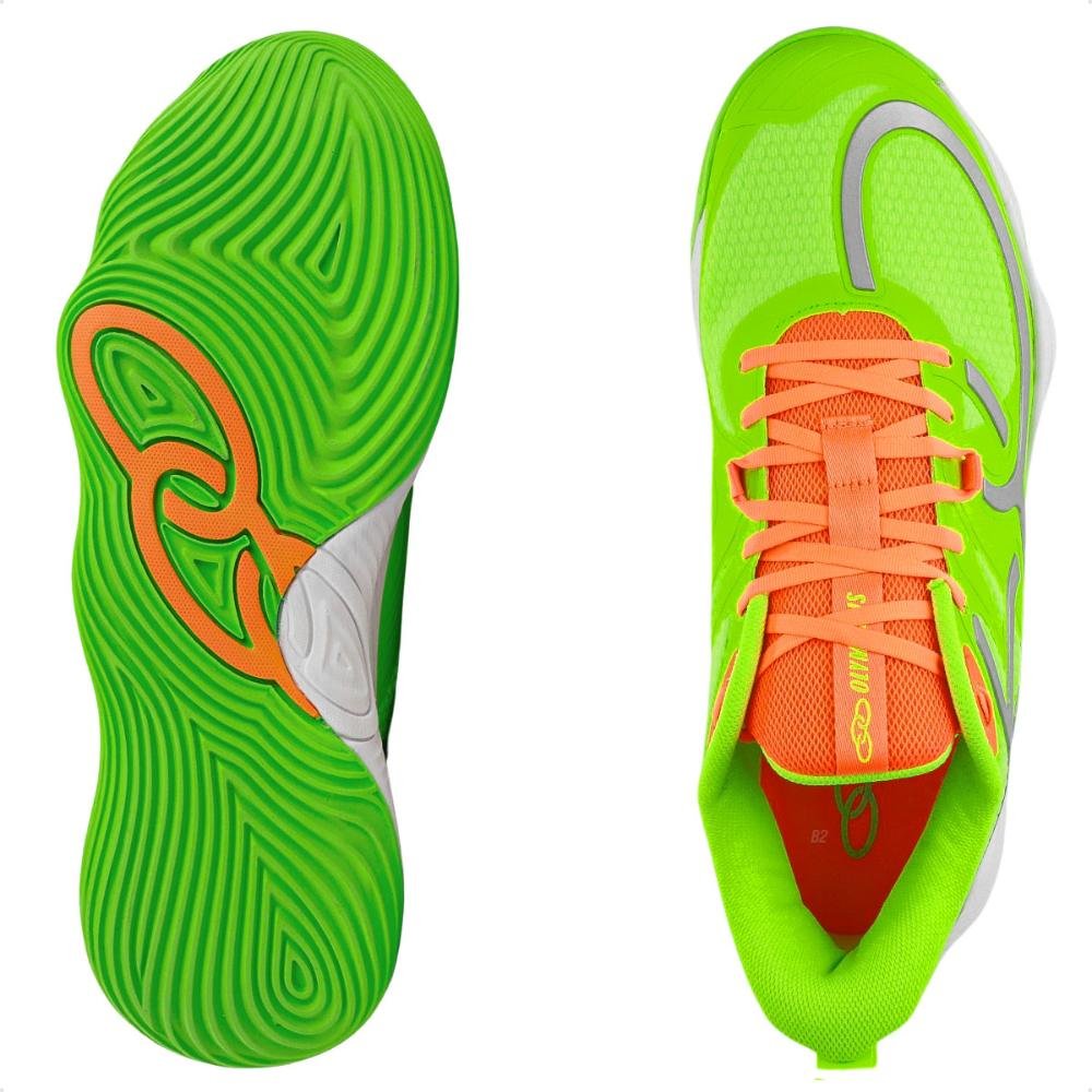 Tênis Olympikus Qu4dra Quadra BR1 Unissex Verde/Branco 6