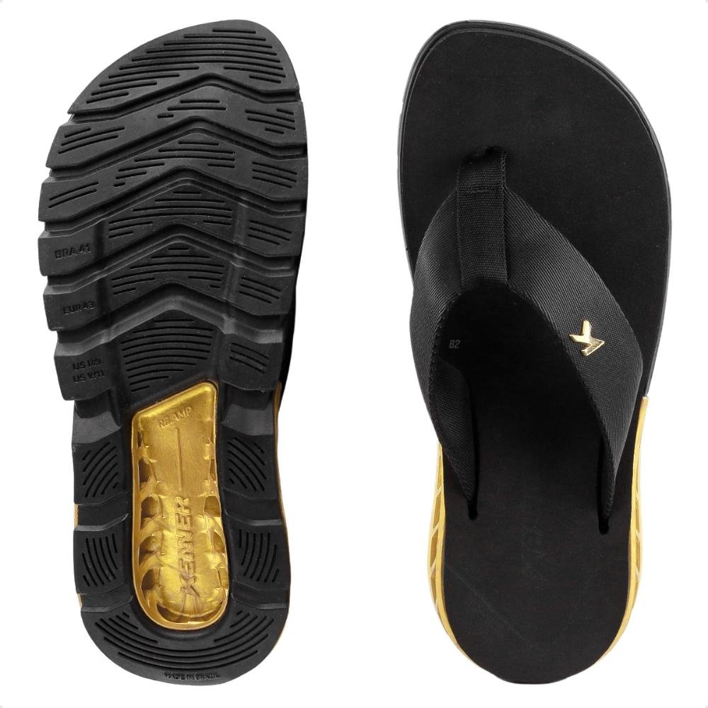 Sandália Kenner Rakka Preto/Dourado 6