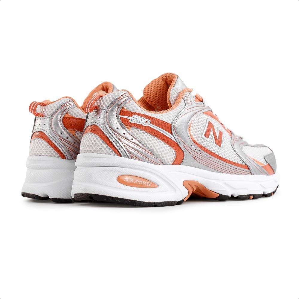 Tênis New Balance 530 Unissex Cinza/Laranja 4