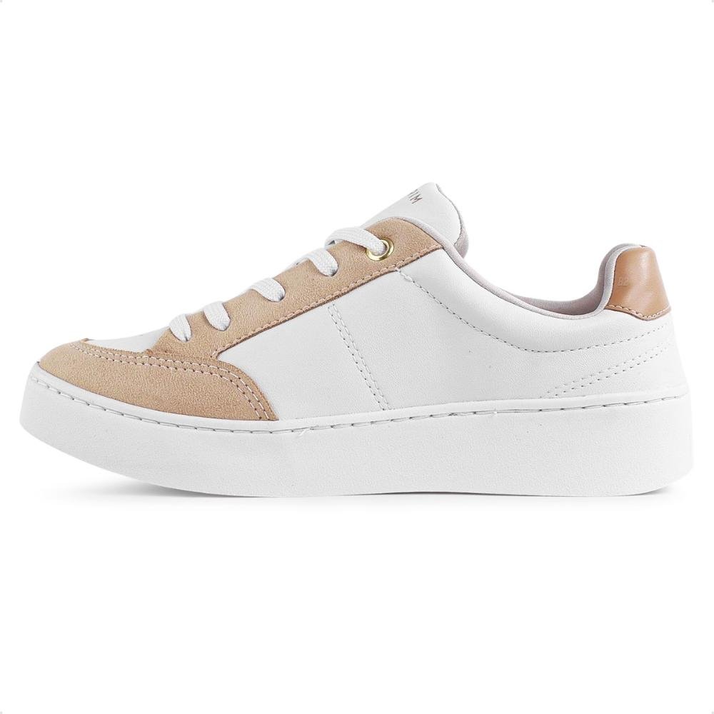 Tênis Ramarim Casual Cadarço Feminino Branco/Bege 2