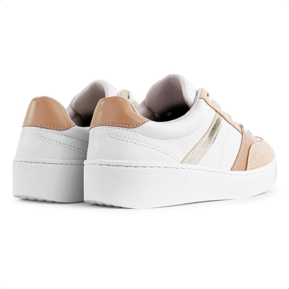 Tênis Ramarim Casual Cadarço Feminino Branco/Bege 5