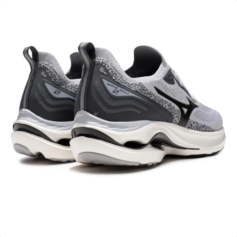 Tênis Mizuno Wave Zest 2 Masculino Cinza/Preto 5