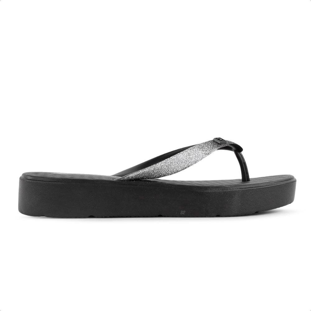 Chinelo Ramarim Plataforma Casual Feminino Preto 2