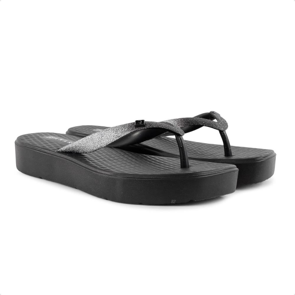 Chinelo Ramarim Plataforma Casual Feminino Preto 4