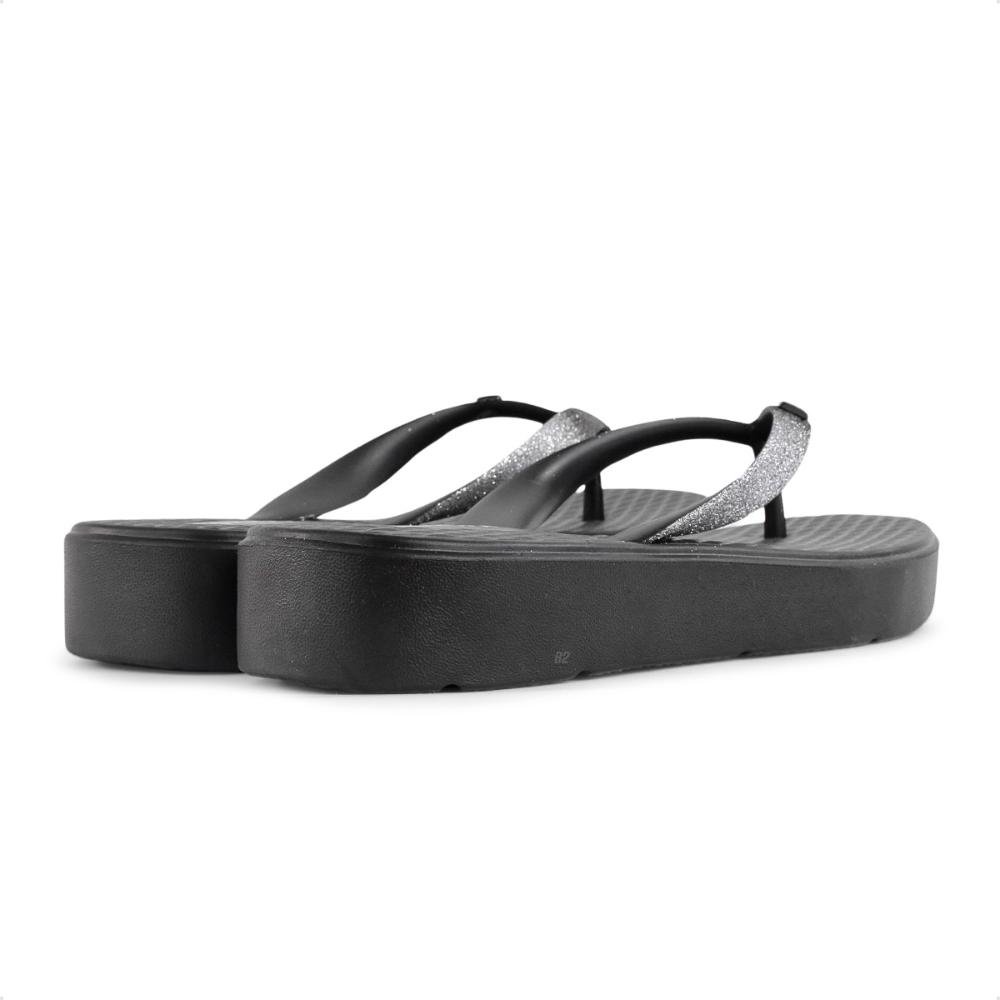 Chinelo Ramarim Plataforma Casual Feminino Preto 6