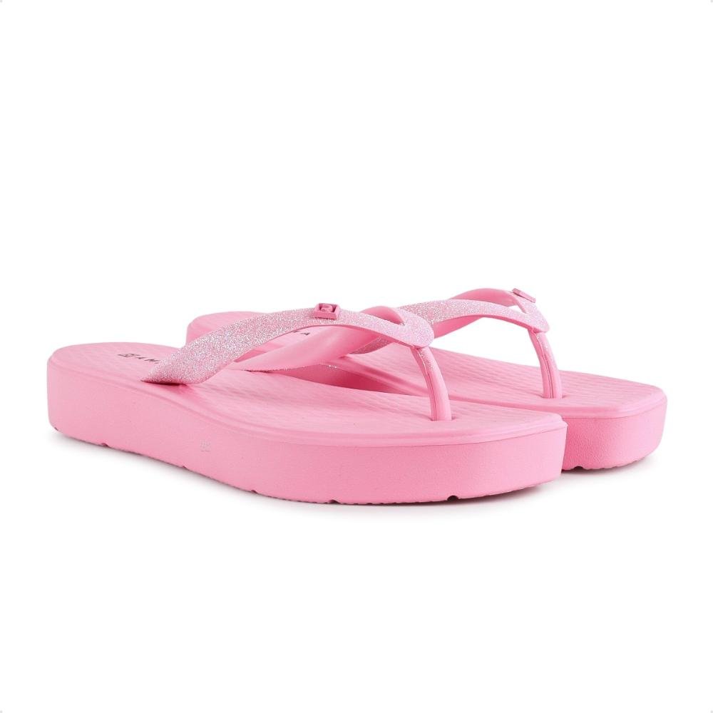 Chinelo Ramarim Plataforma Feminino Rosa 4
