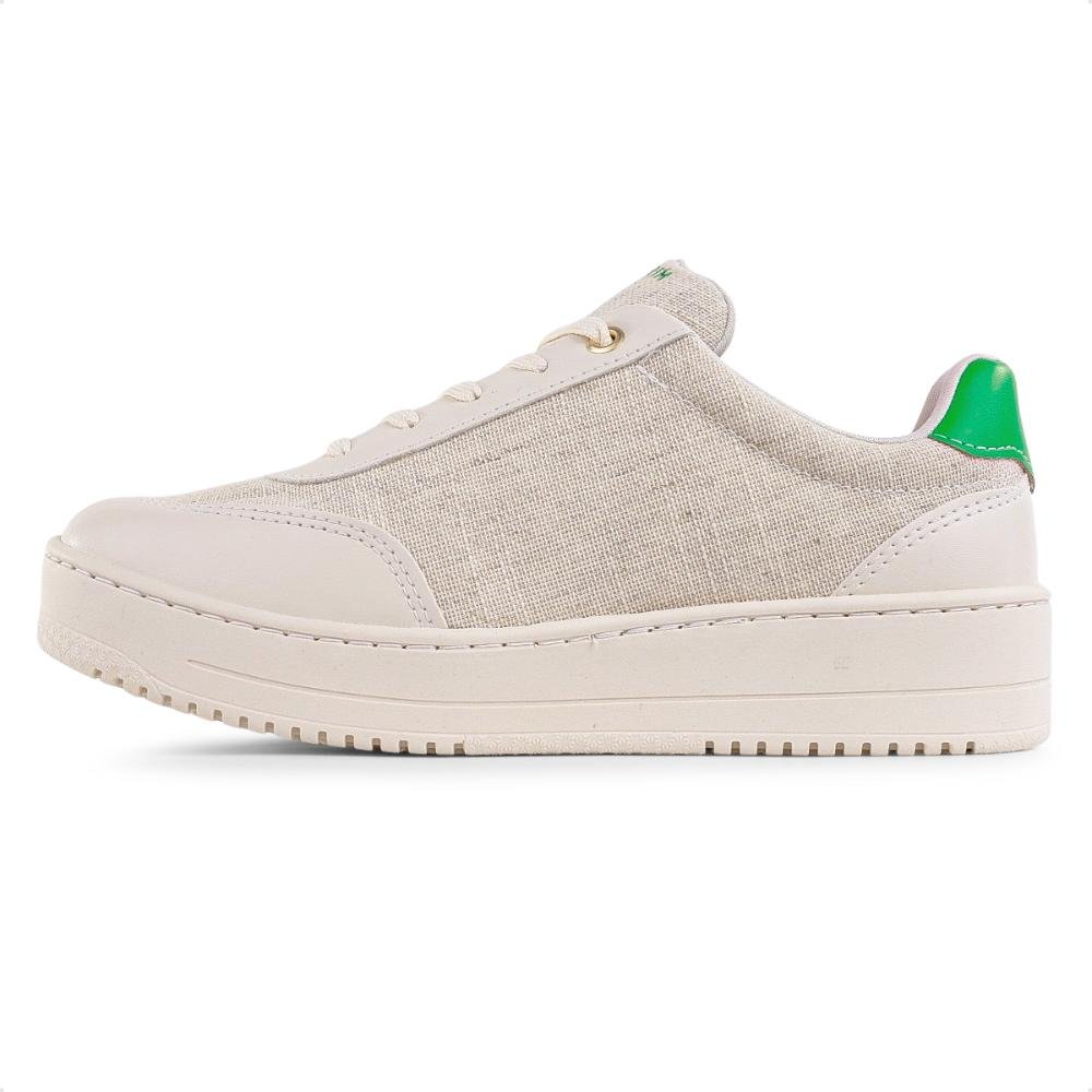 Tênis Ramarim Casual Eco Feminino Bege/Verde 2
