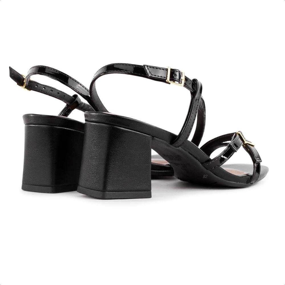 Sandália Beira Rio Salto Bloco Feminina Preto 5