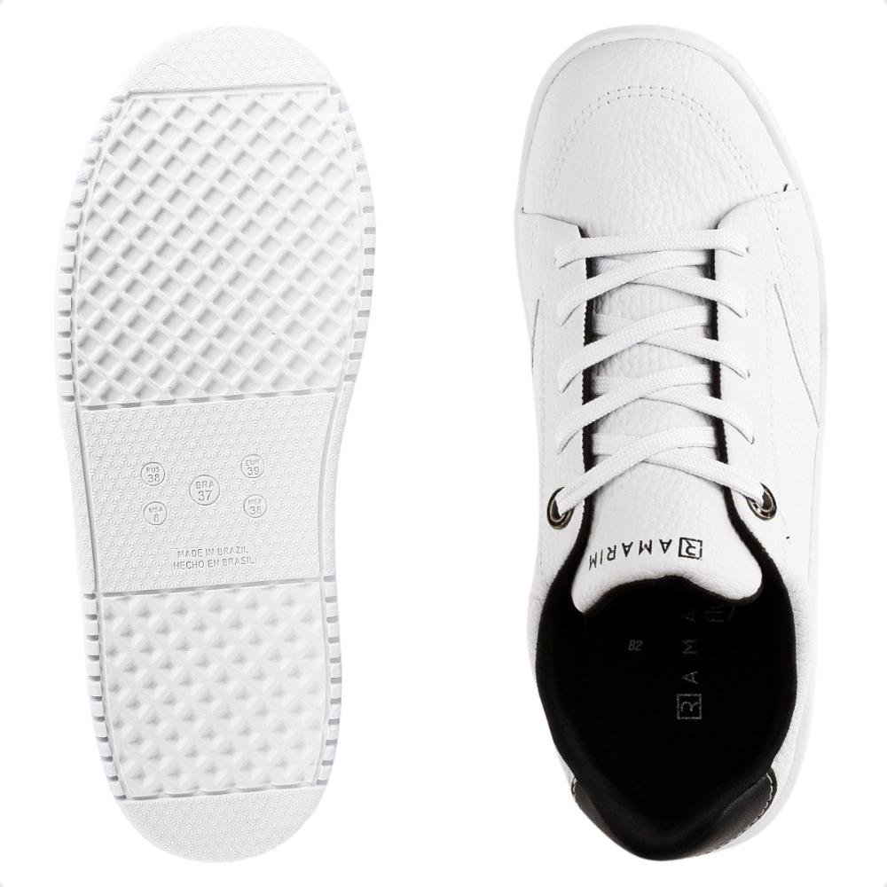 Tênis Ramarim Caixa Alta Feminino Branco/Preto 6