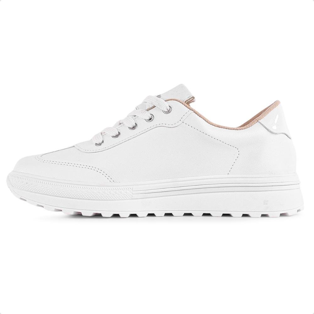 Tênis Casual Moleca Cadarço Feminino Branco 2