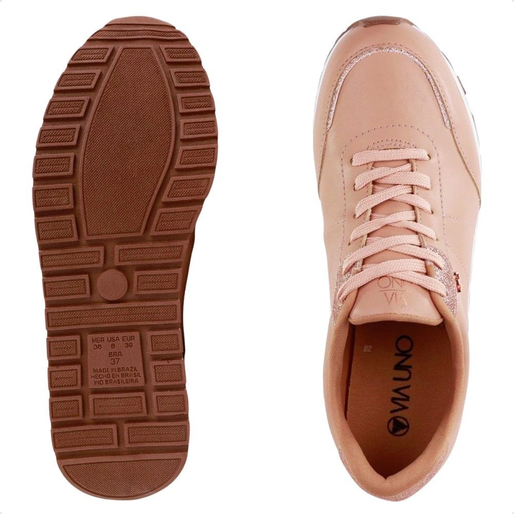 Tênis Via Uno Casual Feminino Bege 6