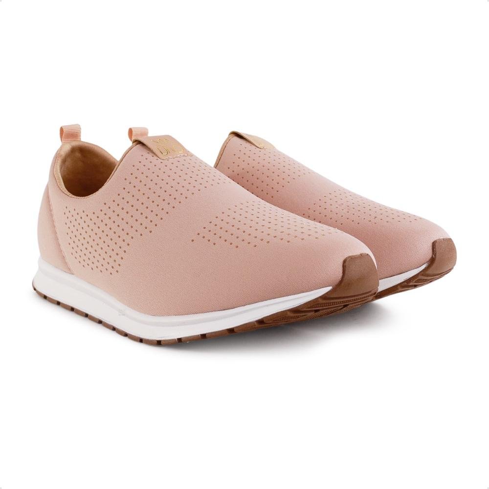 Tênis Via Uno Slip On Casual Feminino Bege 3